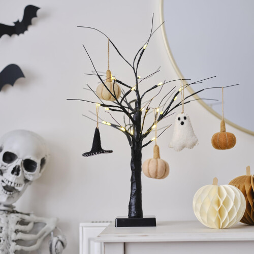 Ginger Ray Ginger Ray Ghost Felt Hanging Halloween Tree Decoration 1