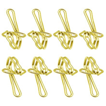 GZSYWZ 100 Pieces Curtain Hooks - Rustproof Metal Curtain Header Tape Drapery Hooks Heavy Duty Curtain Hooks Multi-Purpose Hooks Door Curtains Shower