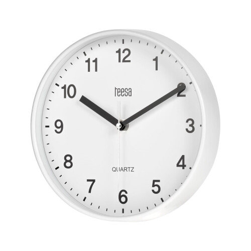 Teesa Clock Analog Wall Universal 20 cm TSA0038 White