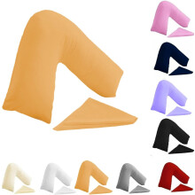 Nutra Nerd V Shaped Pillowcase Cover - 100% Polycotton V pillowcase cover - Neck & Back Support Orthopaedic Pregnancy Nursing V shape Pillow case