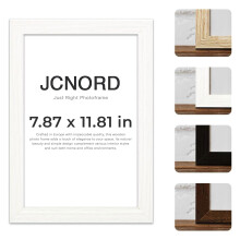 JCNORD White MDF Wooden Picture Frame 8x12 inches (20x30 cm) with Shatterproof Acrylic Glass | Modern Photo Frame for Walls and Tables
