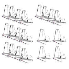 JAMAKALA 20PCS Coin Display Stand,Mini Acrylic Clear Coin Display Stand,Multifunctional Anti-Slip Holder Coins Stands Trading Card Stands Mini Holder
