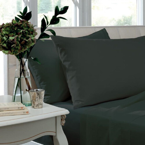 Catherine Lansfield Catherine Lansfield Easy Iron Percale Standard Pillowcase Pair Black
