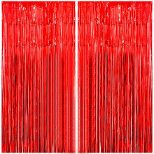 Tinsel Curtain - 2pcs 3.2ft x 6.5ft Tinsel Curtains Pastel Foils Fringe Party Decoration Background Door Curtains Hanging Streamers for Birthday