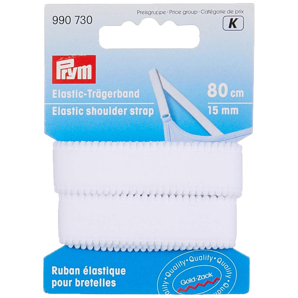 Prym 990730 Elastic Shoulder Straps, White, 9.3 X 6.7 X 1.2 Cm
