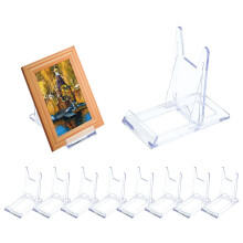 MABAHON 8Pcs Acrylic Plate Stands,Clear Display Stand Adjustable Clear Acrylic Plastic Display Stands Easel Multifunctional Display Holder for Photos,