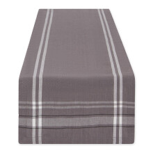 DII French Stripe Dining Table Collection Farmhouse Style Table Runner, 14x108 Inches, Gray Chambray
