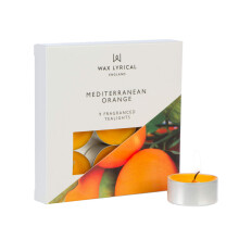 Wax Lyrical Scented Tealight Candles, Box of 9, Mediterranean Orange