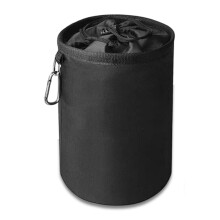 Brewlix Black Peg Bag with Drawstring Closure and Hook, Large Capacity Clothes Peg Bag for Washing Line, Waterproof Laundry Bags for Home and Garden