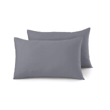 A ATH COLLECTION 100% Egyptian Cotton Pair OF Pillowcases 200 Thread Count Soft Pillow Cases 2 Pack (Gray)