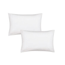 AIMANE? Percale Pair of Housewife Pillowcases 50 x 75 CM Polycotton Easy Care Plain Dyed Pillowcases Envelope Closure (White, Housewife Pillowcases)