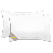 Humra London 2 Pack 100% Brushed Microfiber 1800 Oxford Pillowcases, Stain Fade and Wrinkle Resistant, Soft and Cozy Oxford Pillow Cases | Hotel