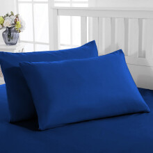 PRIME LINENS Pillow Cases 2 Pack Standard Size Microfibre Pillow Cover with Envelop Closure Wrinkle Fade Resistant Pillowcases Machine Washable (Royal