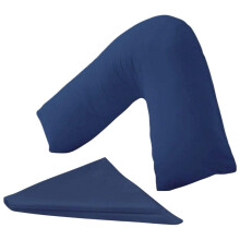 NURBAY V Shaped Pillowcase cover 100% Polycotton V pillowcase cover - Neck & Back Support Orthopaedic Pregnancy Nursing V shape Pillowcase cover only
