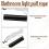 Black Bathroom Light Pull Cord,2Pcs Light Pull Cord,Pull Cord Light Switch Bathroom,with 150cm Black Light Pull Cord Handle,Bathroom Pull Cord,Light 3