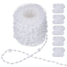 20 Meter Vertical Blind Chain, XCOZU Blind Chain Vertical Blinds Accessories and 5 Pieces Blind Cord Connector Roller Blind Chain Connectors, Vertical