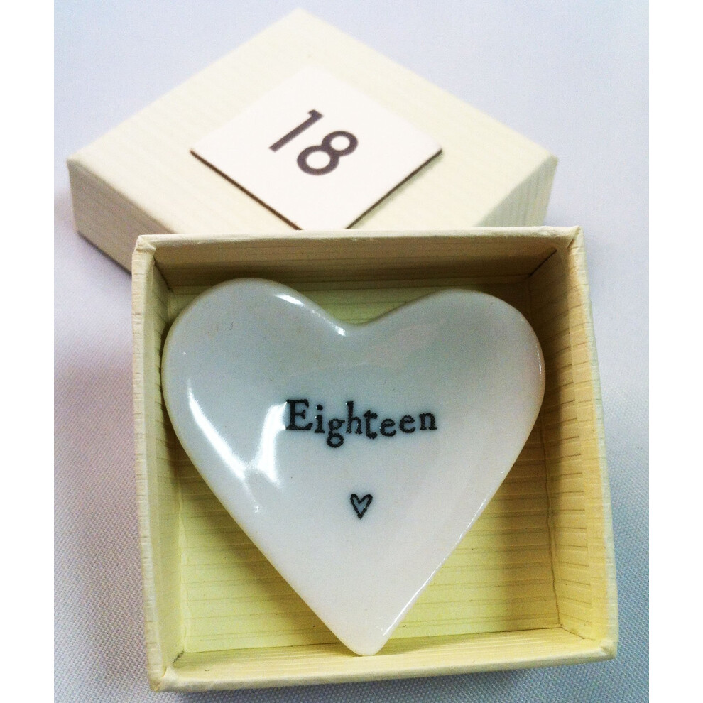 East Of India 18 Porcelain Heart Dish