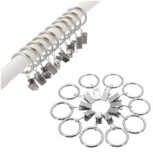 Curtain Rings, Metal Curtain Rings Hanging Hooks For Curtain Rods Pole, Rings for Shower Curtains, Door Curtains Durable & Rustproof Curtain Rings (10