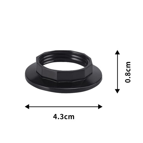4pcs Shade Reducer Ring E14 Converter, Black Lamp Fixture 1