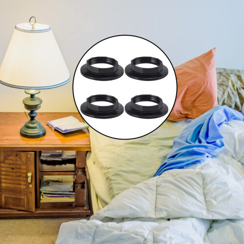 4pcs Shade Reducer Ring E14 Converter, Black Lamp Fixture 2