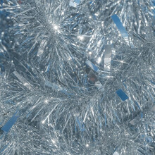 - Luxury Silver Christmas Tinsel ? 6 Strands (2 Metres Each) | Thick 10cm Tinsel Garland for Xmas Trees, Decorations, Parties, Home & Office ?