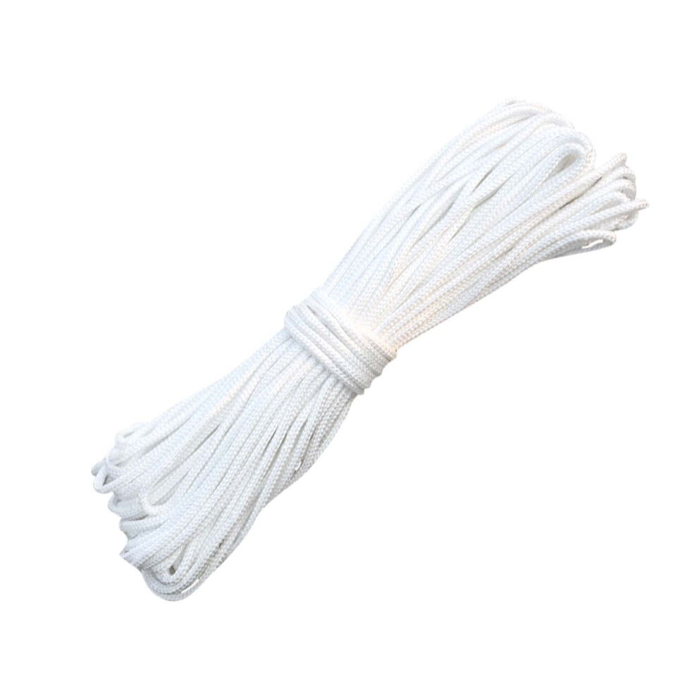 Jeufun 20M Roman Blind Cord,2Mm White Braided Blind String Cord Picture Cord Lift Shade Cord Picture Hanging Cord Nylon Braided Cord For Crafts Blinds