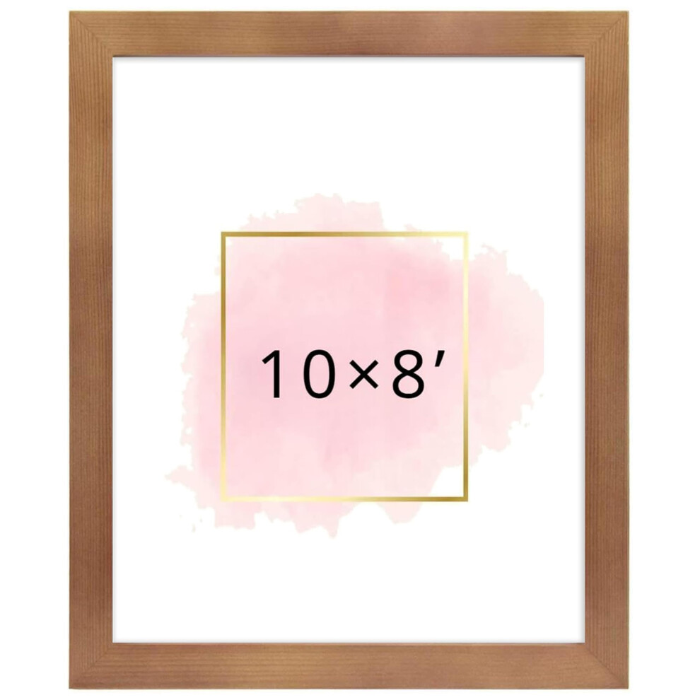 8X10 Inch Wooden Picture Frame - Art Print Poster Frame With Clear Perspex Front, Wall Mount Or Tabletop, Ready For Art Prints And Certificates 5051225322786