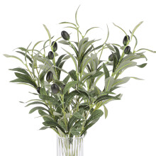 5 PCS Faux Olive Branches for Vases, 11.8? Tall Artificial Plants Olive Tree Branches Faux Olive Leaves Stems Artificial Indoor Greenery for