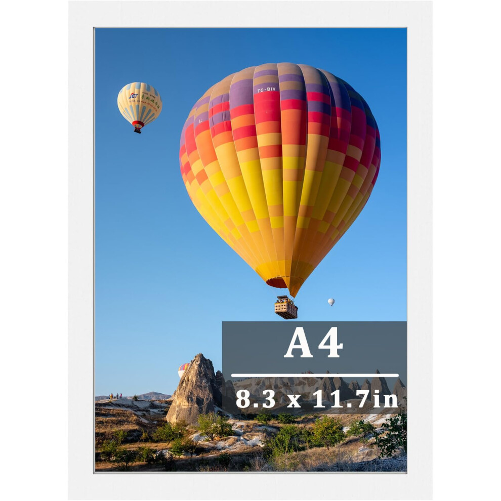 A4 Frame Picture Frames Wooden Photo Frame With Stand Tabletop Or Wall Hanging Wall Mount 21 X 29.7Cm For Poster Frame Desk Certificate Displaying 5051225325411