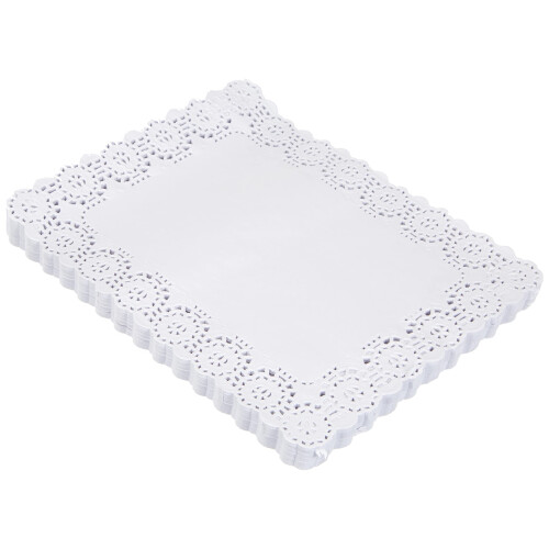 Garcia de Pou Rectangular Doilies, Paper, White, 27 x 21 x 30 cm