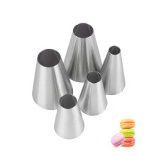 Large Round Piping Nozzles,Piping Nozzle Set for Macarons,Round Frosting Tips Cream Icing Nozzles for Cupcakes Cookies Cake Baking Supplies,5 Pcs