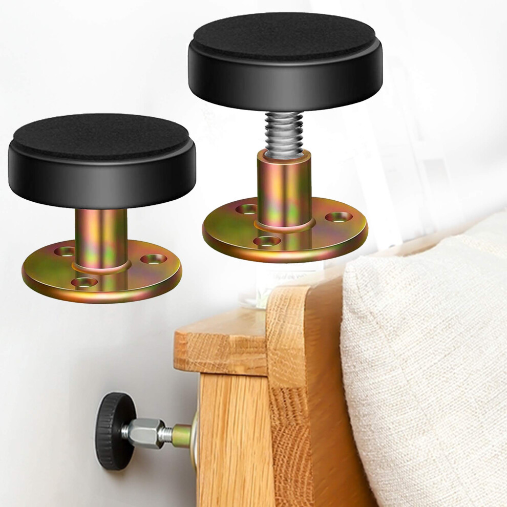 Krisler Adjustable Threaded Bed Frame Anti-Shake Tool For Bed, Headboard Stoppers, Telescopic Support For Room Wall,Bedside Headboards Prevent Loosening
