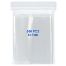 Small plastic Grip Seal Bags,200PCS Reusable Clear Sealable Seal Bags Ziplock Bags Thickening Reusable Mini Sealed Bag Zip Locked Bag for Kitchen