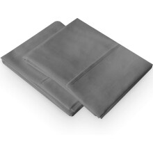 Microfibre PillowCases Grey Duractron - 2 Packs 50 X 75 C M Silky-soft, Anti-static Dust Mite Resistant (Grey)