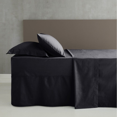 Catherine Lansfield Catherine Lansfield Easy Iron Percale Standard Pillowcase Pair Black 2