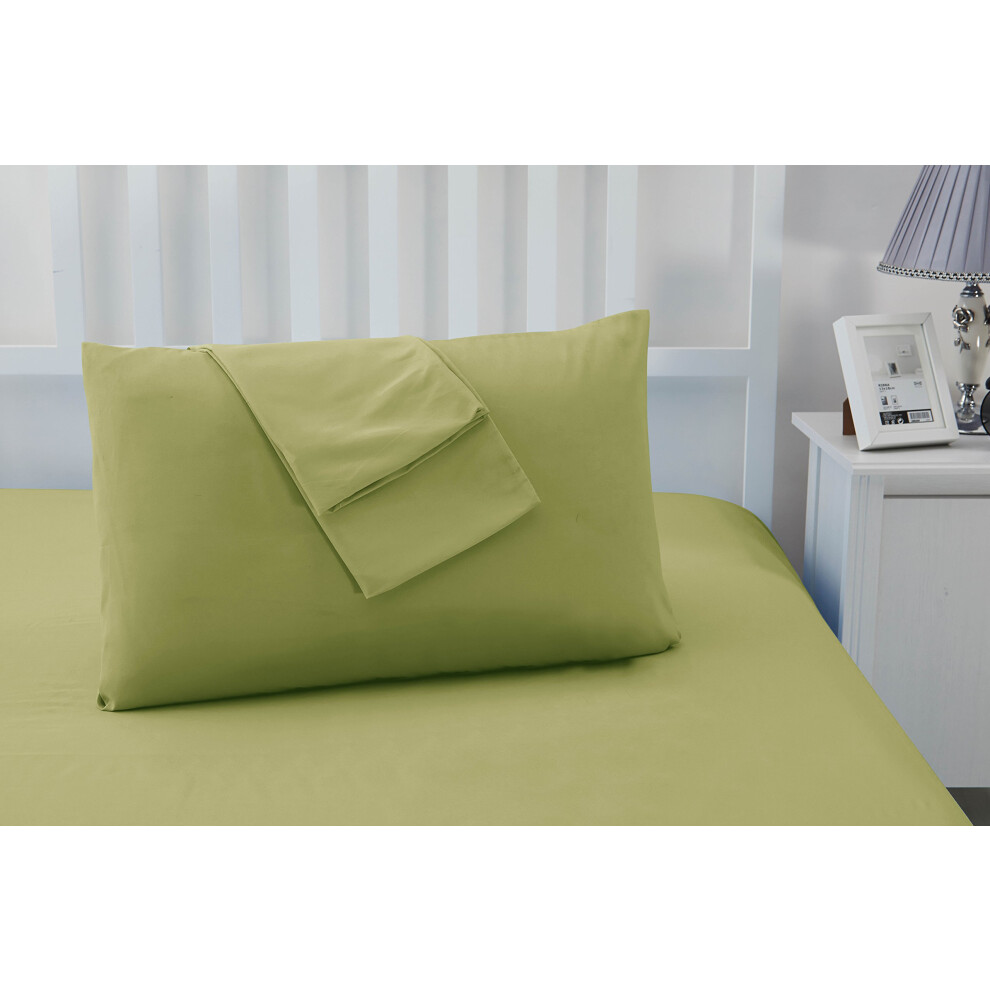 Sonia Moer Super Soft Brushed Microfibre Pillowcases - Non Iron Breathable Hypoallergenic Pillowcases Set Of 2- Green