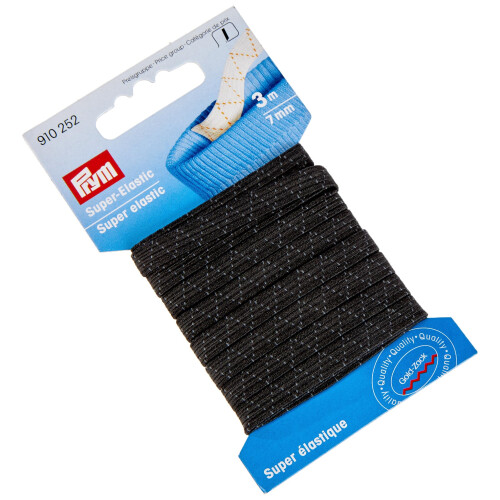 Prym Prym - Black (7mm, 3m) Super Elastic - 1 Unit 1