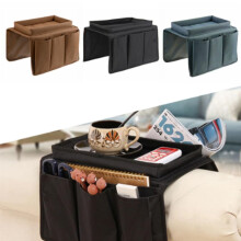 DZOZO Sofa Chair Couch Armrest Organizer Remote Control Holder Caddy Handset Holder Armchair Storage Bag with Cup Holder for Tablet, Phone, Pad, Book,