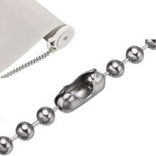 12PCS Blind Chain Connectors 4.5mm Roller Roman Vertical Blind Spare Parts Metal Ball Chain Cord Connectors fits Curtain Roller, Roman and Vertical