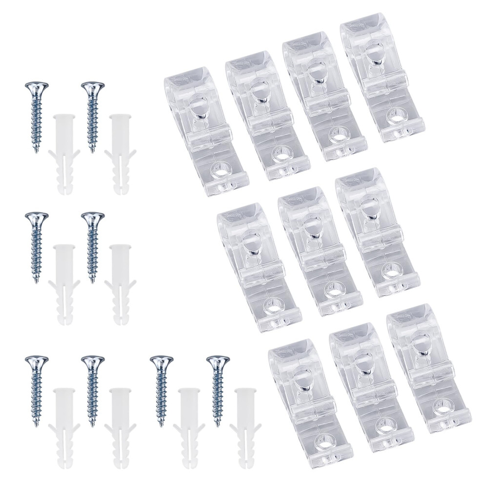 10 Child Safety P-Clips Set, Blind Safety Clips For Cord, Clear Roller Blind Clips For Vertical And Roman Roller Curtain Ball Chain Cord Maoqye