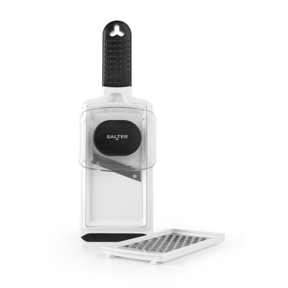 Salter Bw12925eu7 2 In 1 Mandoline Slicer ? Multifunctional Vegetable Chopper, Interchangeable Stainless-Steel Blades, Food Slicer With Finger Guard,