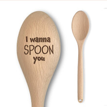 Engraved Wooden Spoon - Funny Valentine's Day/Anniversary - Affordable & Fun Joke Gag Baking Gift for Boyfriend Girlfriend Husband Wife ? Silly Unique