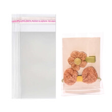 Dakoufish Self Sealing Cellophane Bags, 3x5 Inches - 100 Pcs Clear, Resealable Bags for Cookies, Candy, Snacks