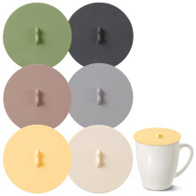 LELE LIFE 6Pcs Silicone Lids for Cups, 3.9in/10cm Silicone Cup Covers for Drinks Reusable Coffee Cup Lid Wine Glass Covers mug covers for hot drinks