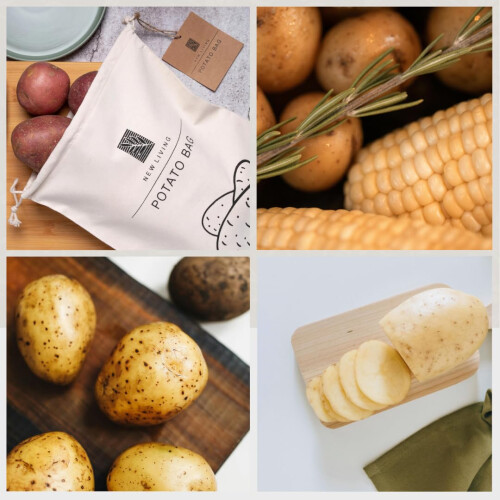 Potato Storage Bag, Linen Cotton Blend German 2