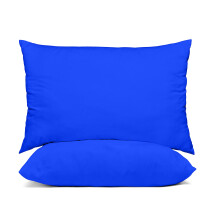 LUXURANGE Polycotton Plain Pillowcases, Pillowcase Double Pack of 2 Pillow Cover Standard Size 50 x 75 cm, Breathable, Stain and Wrinkle Resistant