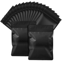TXXATX 120 Pcs Mylar Bags 7x10 cm Smell Proof Bag Resealable Foil Ziplock Bags Black Grip Seal Packaging Baggies Self Sealing Sweet Pouches for Food