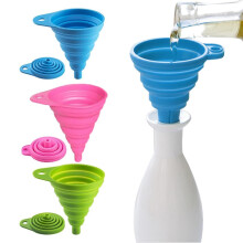 3 Pcs Collapsible Funnel Silicone Kitchen Funnels Rainbow Colors Small Funnels for Filling Bottles or Containers Family Essential for Beer Jam Oil