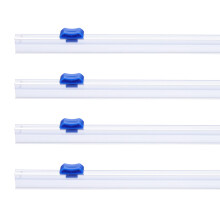PATIKIL 4pcs Plastic Wrap Cutter, 13in Plastic Wrap Slide Cutter Snap Card Slot Installation Replacement for Aluminum Foil Wax Paper Parchment Paper