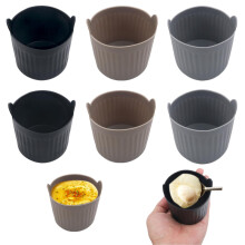 6PCS Air Fryer Egg Poacher,Silicone Egg Poacher Cups Muffin Cases Non Stick Silicone Moulds for Baking, Silicone Cake Mould Baking Set for Muffin